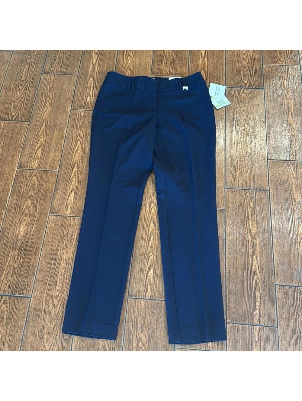 ANNE KLEIN Navy Straight Pants Tommy Control size 4